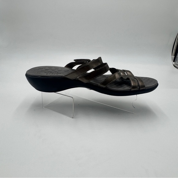 Clarks Bronze Strappy Slide Sandals - Picture 8 of 14